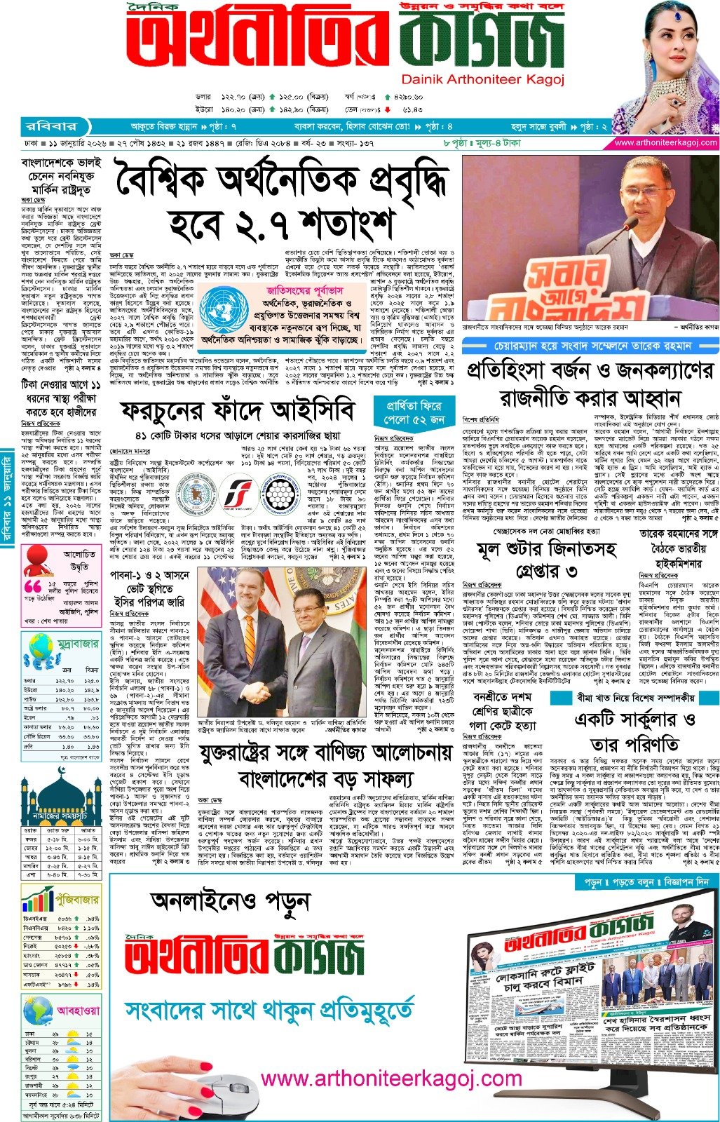 আজকের পত্রিকা