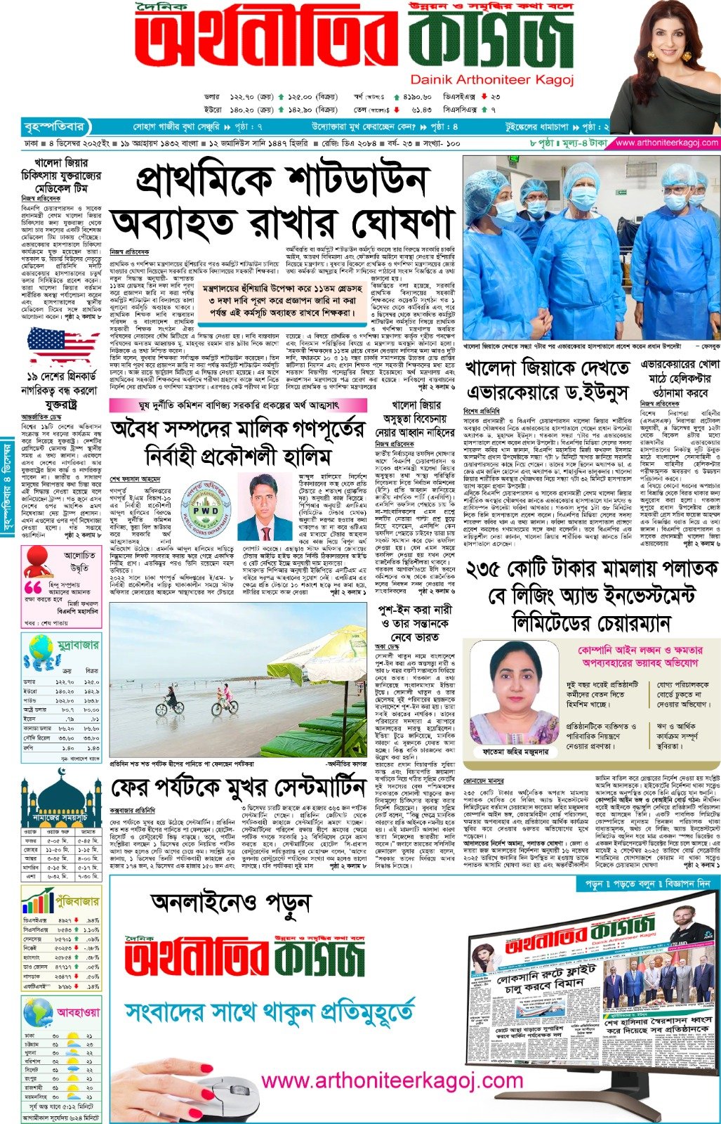 আজকের পত্রিকা